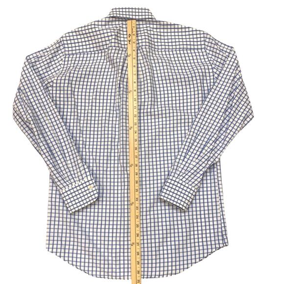 Peter Millar Shirt Mens Medium White Plaid Button Up Long Sleeve Casual *FLAW* - Picture 6 of 10